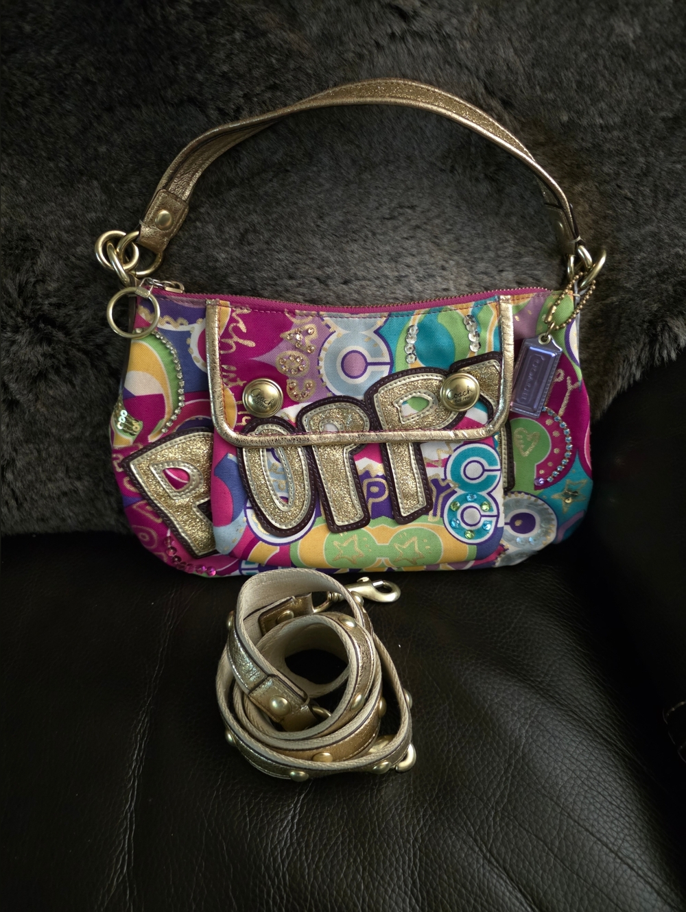 COACH 15325 Limited Ed Poppy Pop C Groovy Crossbody Bag